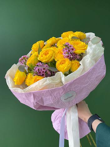Букет Кустовые желтые розы в Горки