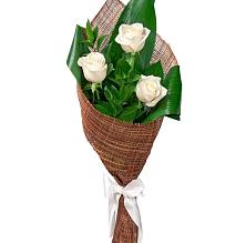 Букет 3 белые розы #REPLACE_PRED# Горки